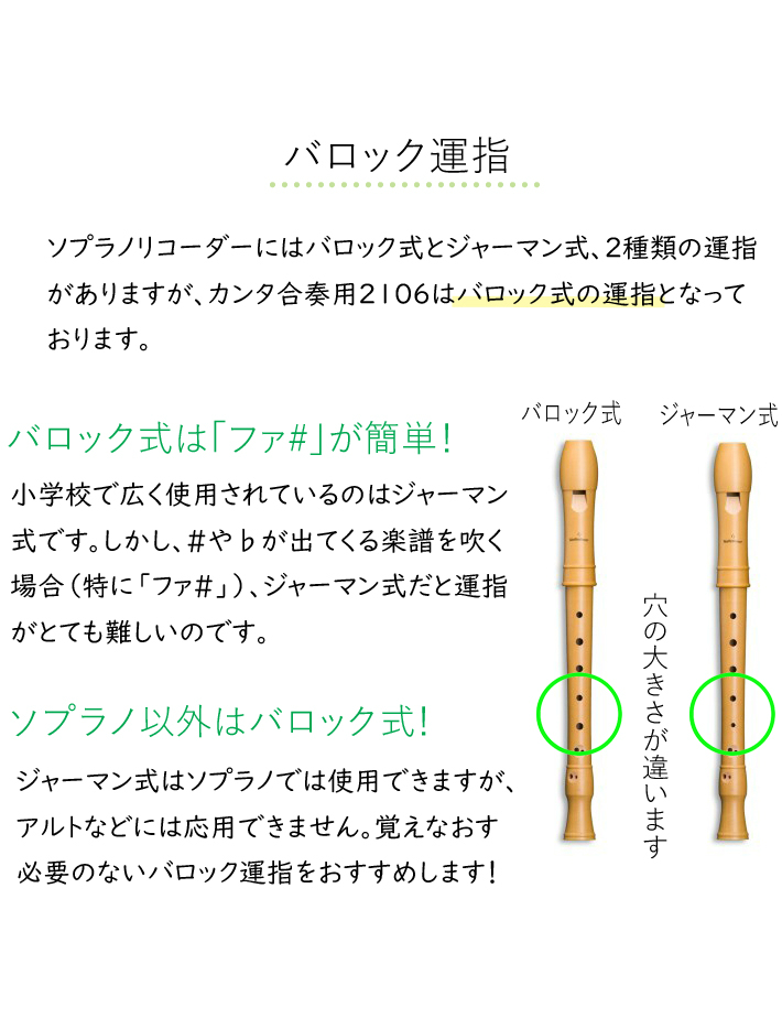 モーレンハウエル）木製ソプラノリコーダー入門セット｜テレマン楽器の